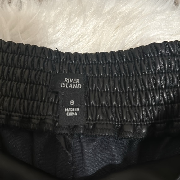 River Island Faux Leather Jogger Pants - Picture 7 of 11